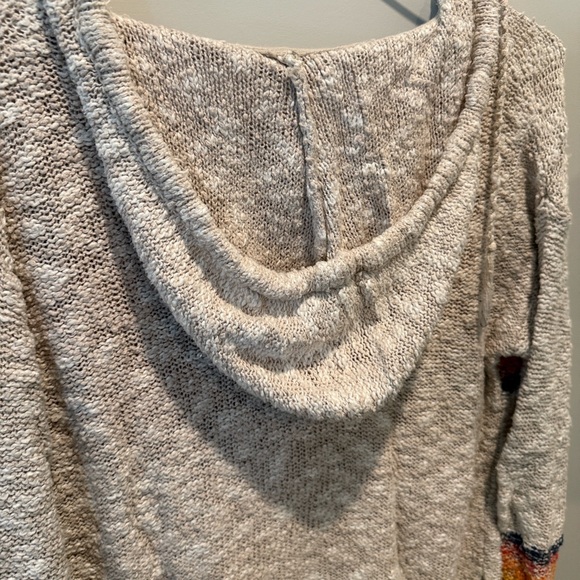 Rip Curl Gray Multicolor Stripe V-Neck Hoodie - Picture 4 of 5